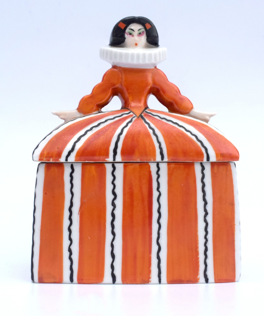 Art Deco Porcelain Powder Box, German, c1930 View VIII