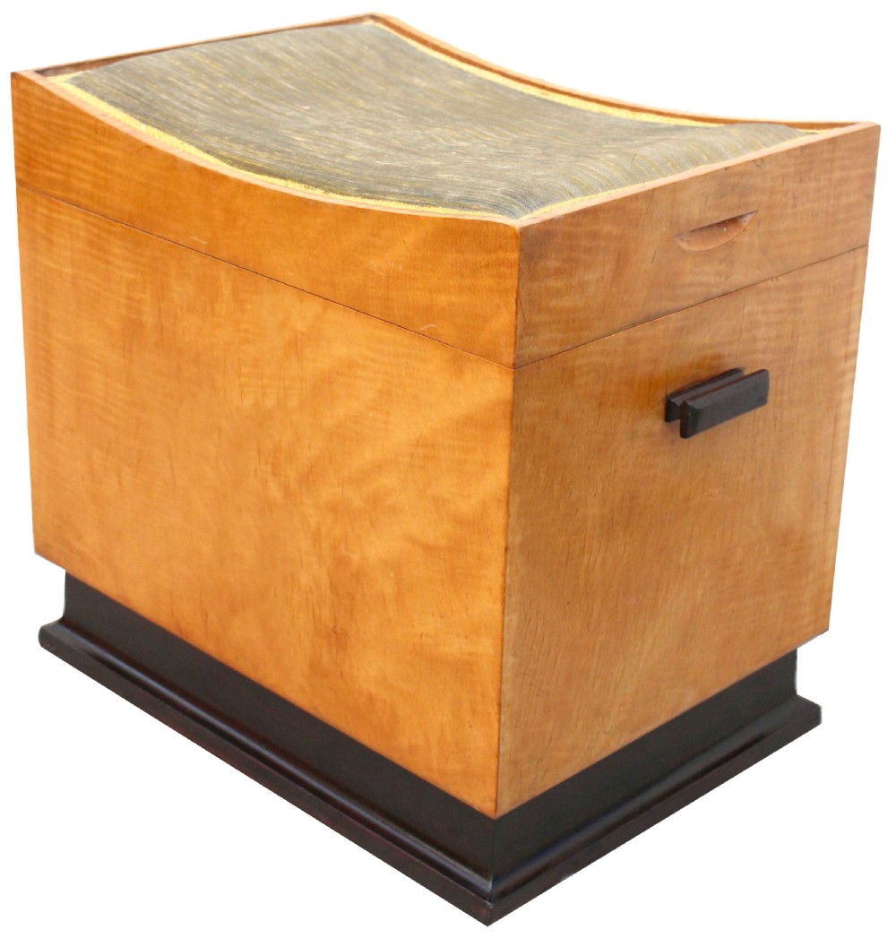 Art Deco Illuminated Dressing Table & Stool In Sycamore , c1930 View XVI