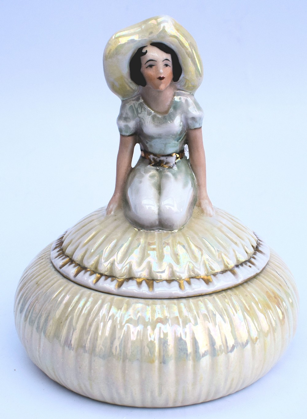Art Deco Ceramic Trinket Box , Circa 1930