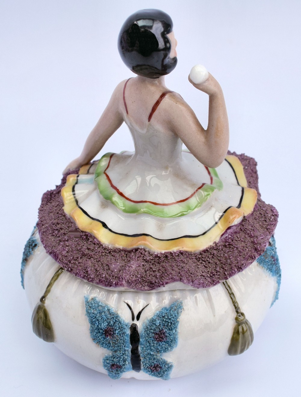 Art Deco Half Doll Powder Bowl, c1930's  View III