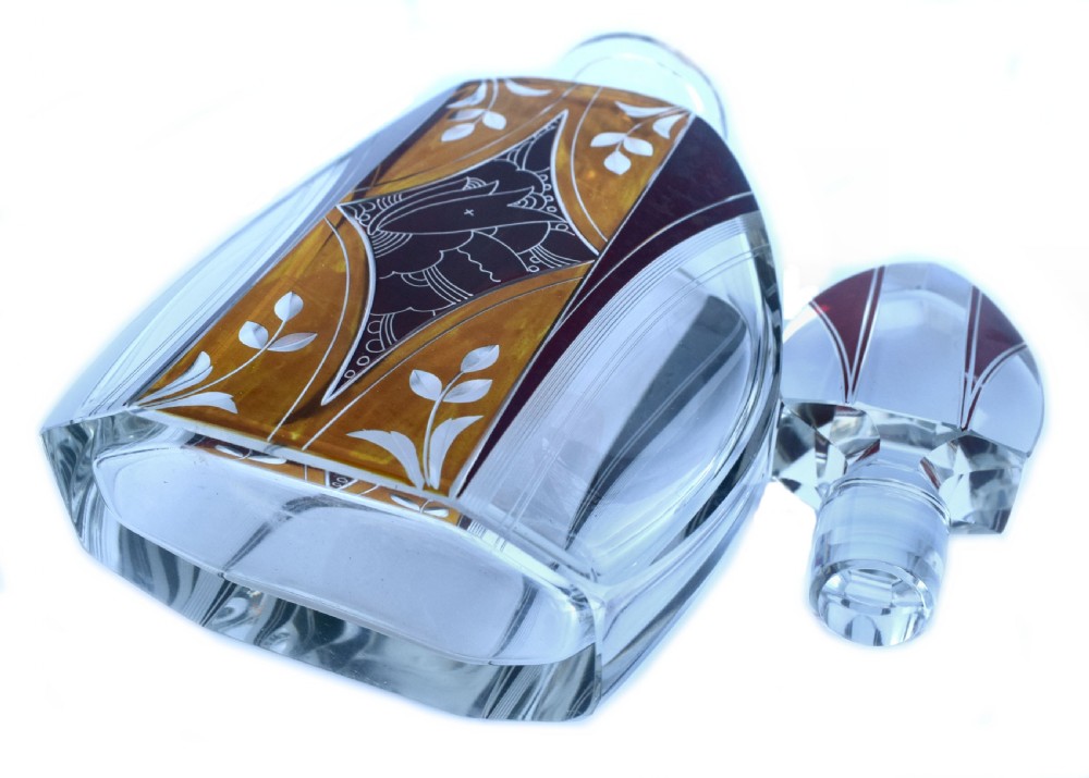Art Deco Czech Decanter Set by Karl Palda View V