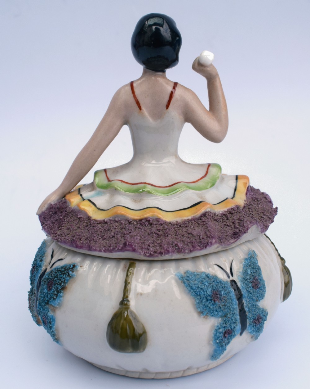 Art Deco Half Doll Powder Bowl, c1930's  View VI