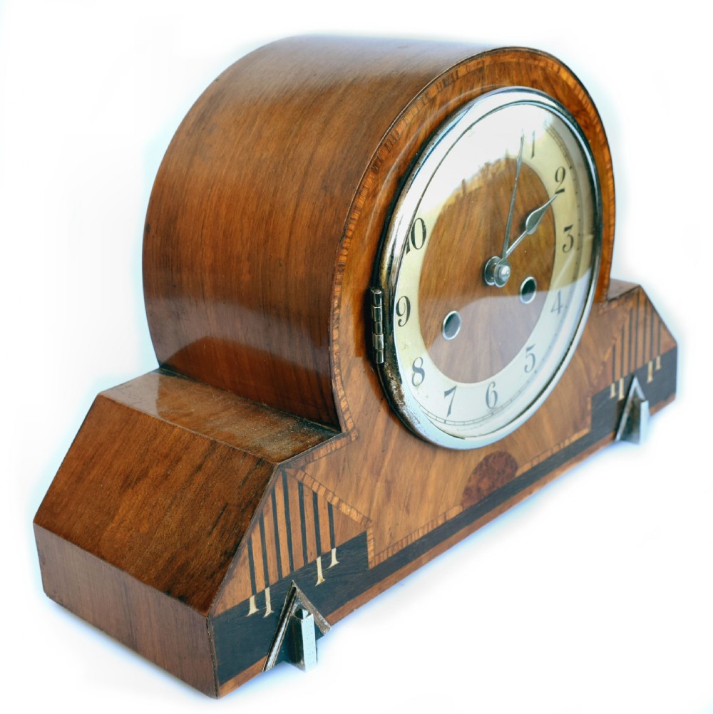 Art Deco Eight Day Striking Mantle Clock, c1930 View II