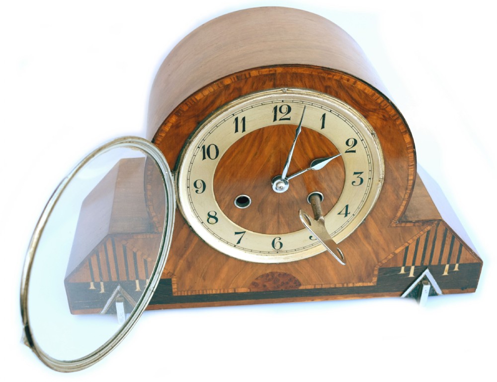 Art Deco Eight Day Striking Mantle Clock, c1930 View V