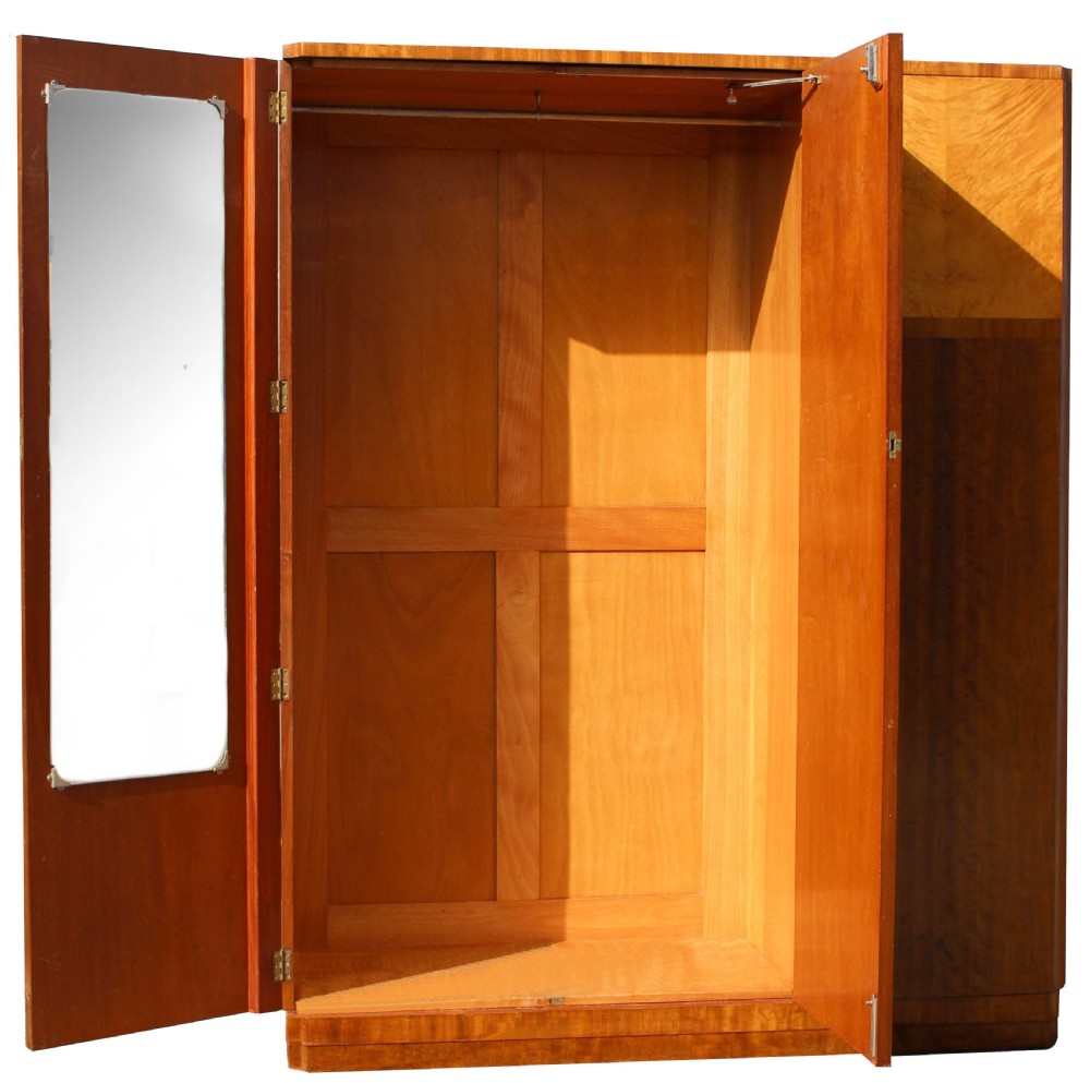 Art Deco Triple Wardrobe By Maple & Co, c1930 View IV