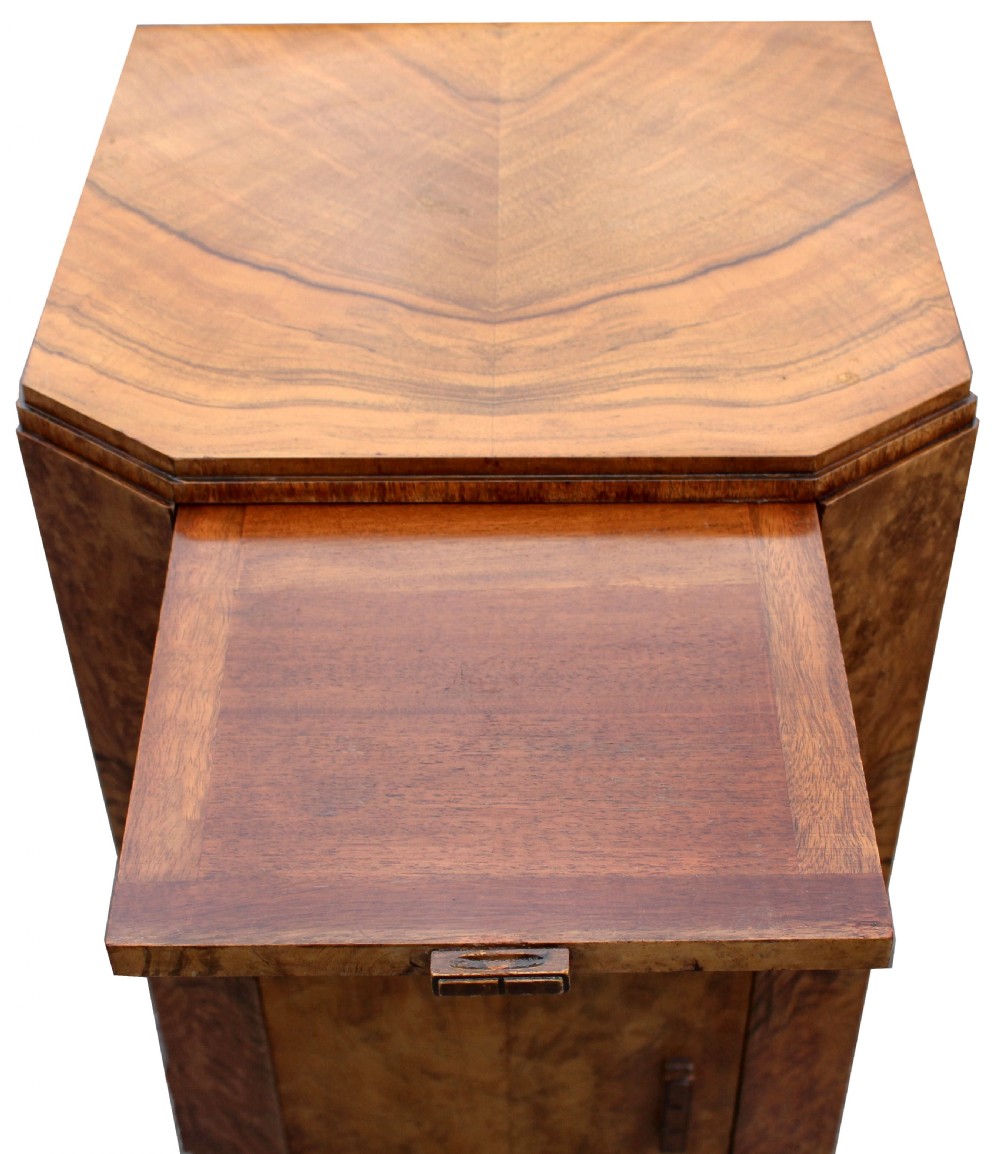 Art Deco Pair Of Walnut Bedside Cabinets, c1930 View VII