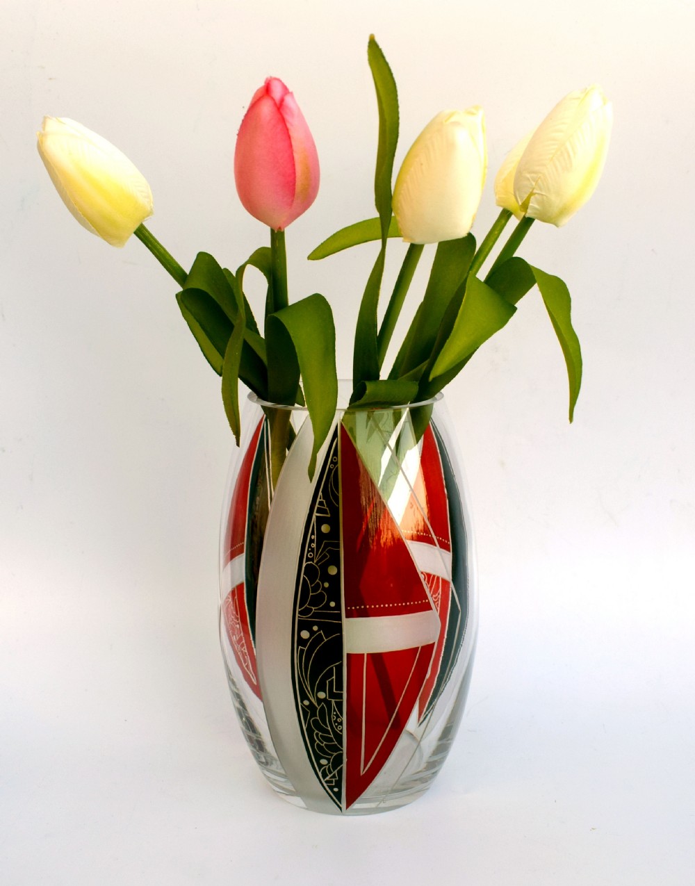 Art Deco Glass Vase By Karl Palda, c1930