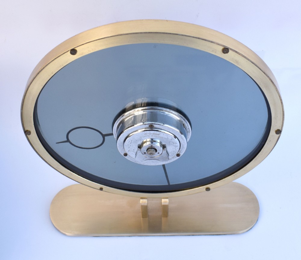 Art Deco Bronze and Glass Clock by Kienzle, c1930's View VI