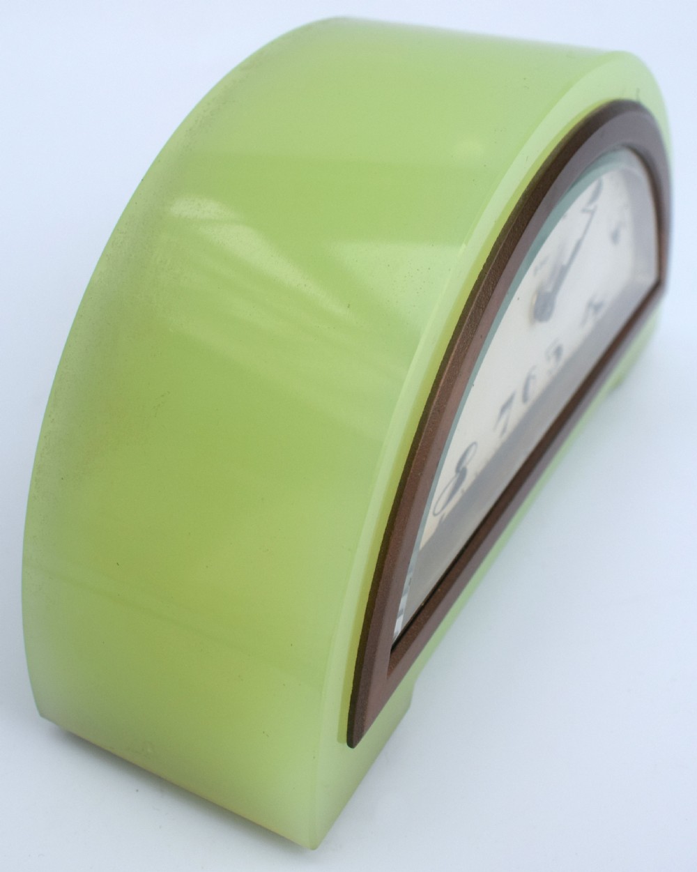 Art Deco Green Onyx  8 Day Mantle Clock, c1930 View III