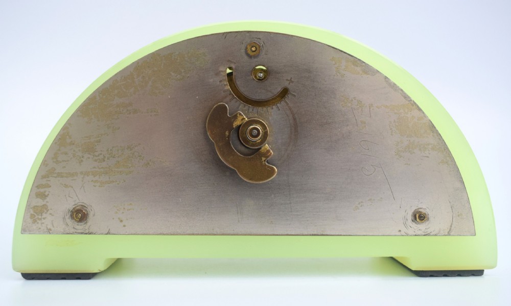 Art Deco Green Onyx  8 Day Mantle Clock, c1930 View IV