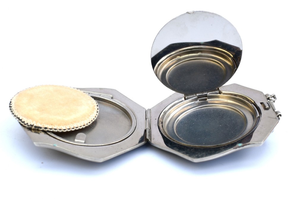 Art Deco & Enamel Guilloche Ladies Powder Compact, c1930 View VI