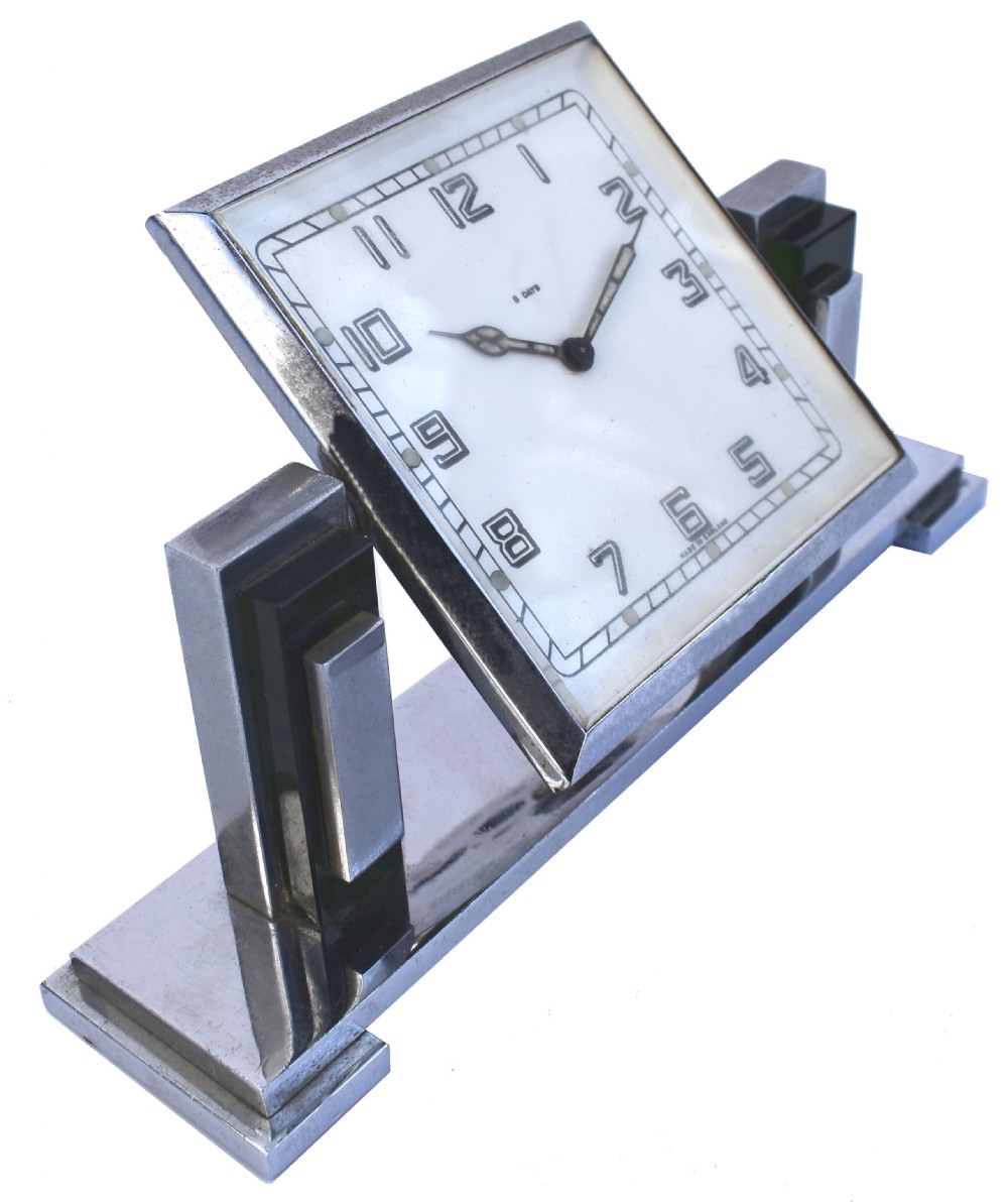 Art Deco Desk Clock By Smiths, c1930 View II