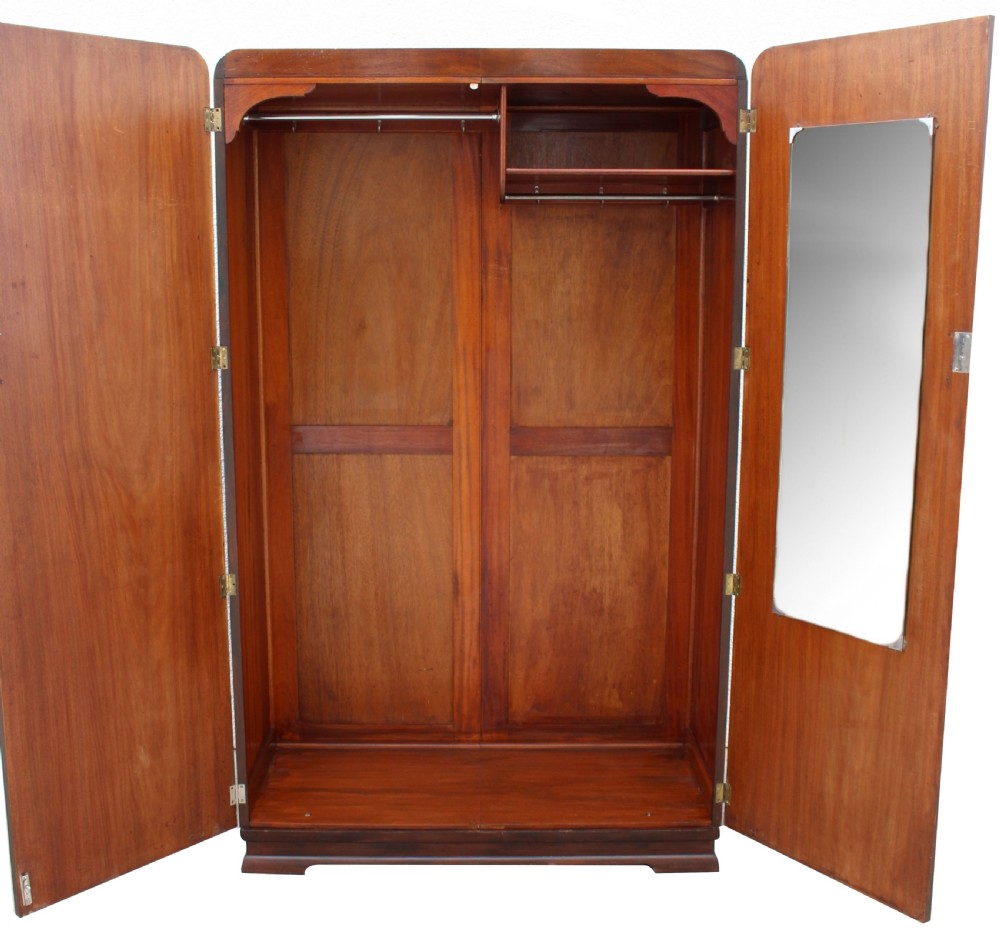 Art Deco Highly Figured Walnut Double Wardrobe, c1930 View III