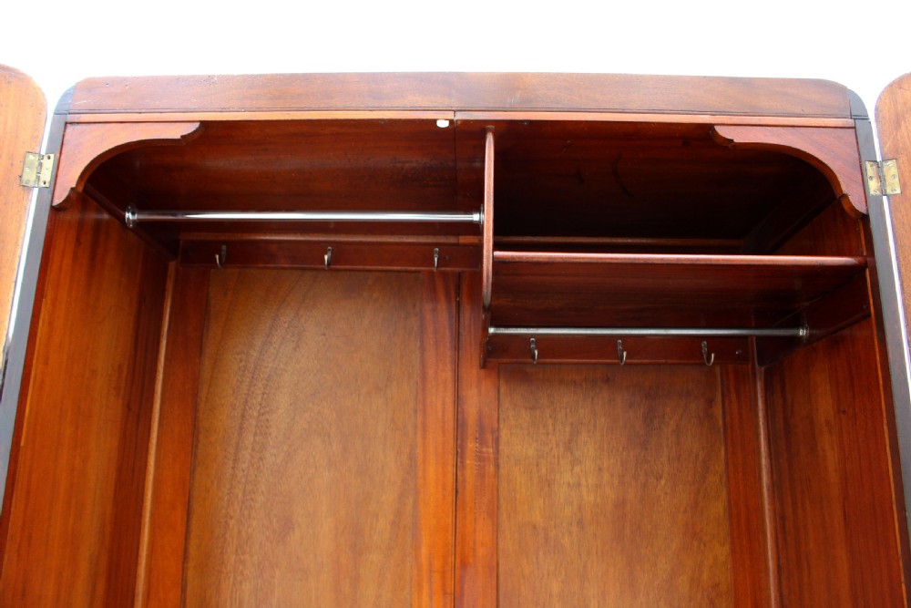 Art Deco Highly Figured Walnut Double Wardrobe, c1930 View V