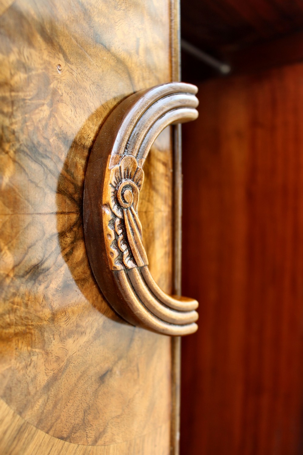 Art Deco Highly Figured Walnut Double Wardrobe, c1930 View VI