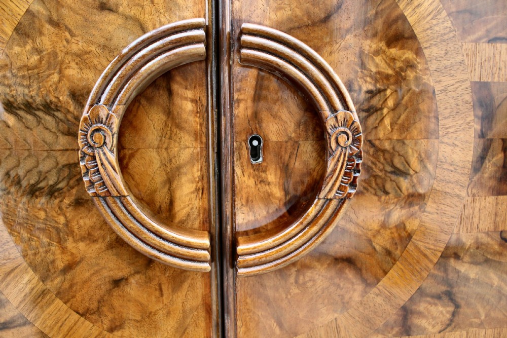 Art Deco Highly Figured Walnut Double Wardrobe, c1930 View VII