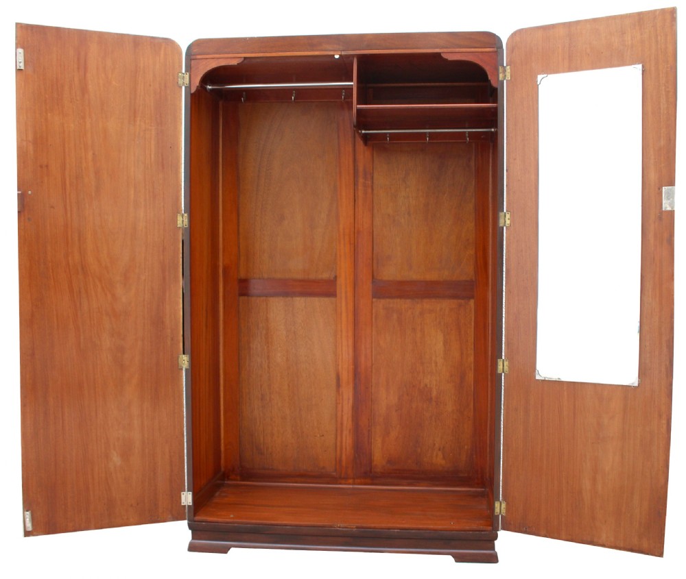 Art Deco Highly Figured Walnut Double Wardrobe, c1930 View X