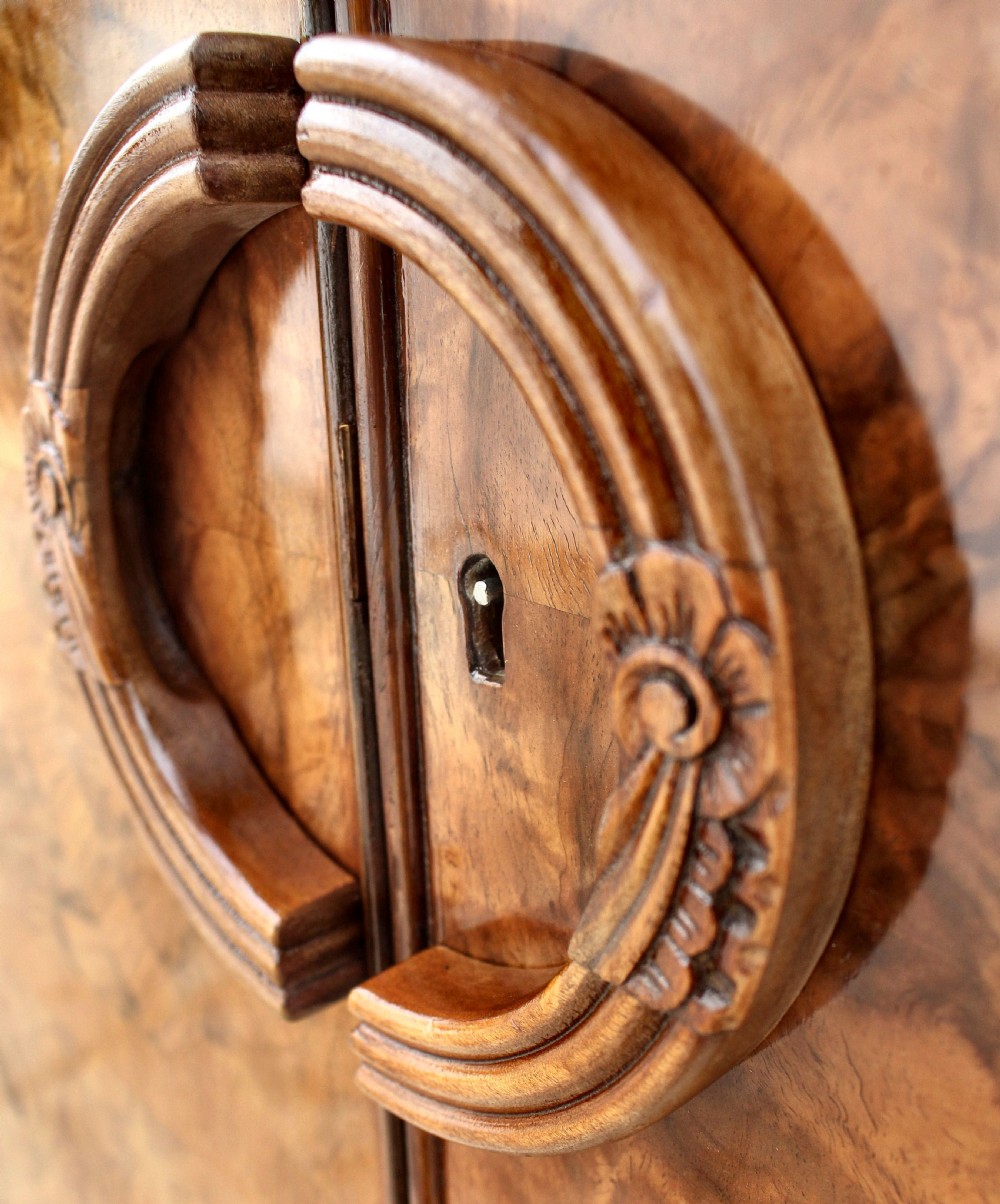Art Deco Highly Figured Walnut Double Wardrobe, c1930 View XIII