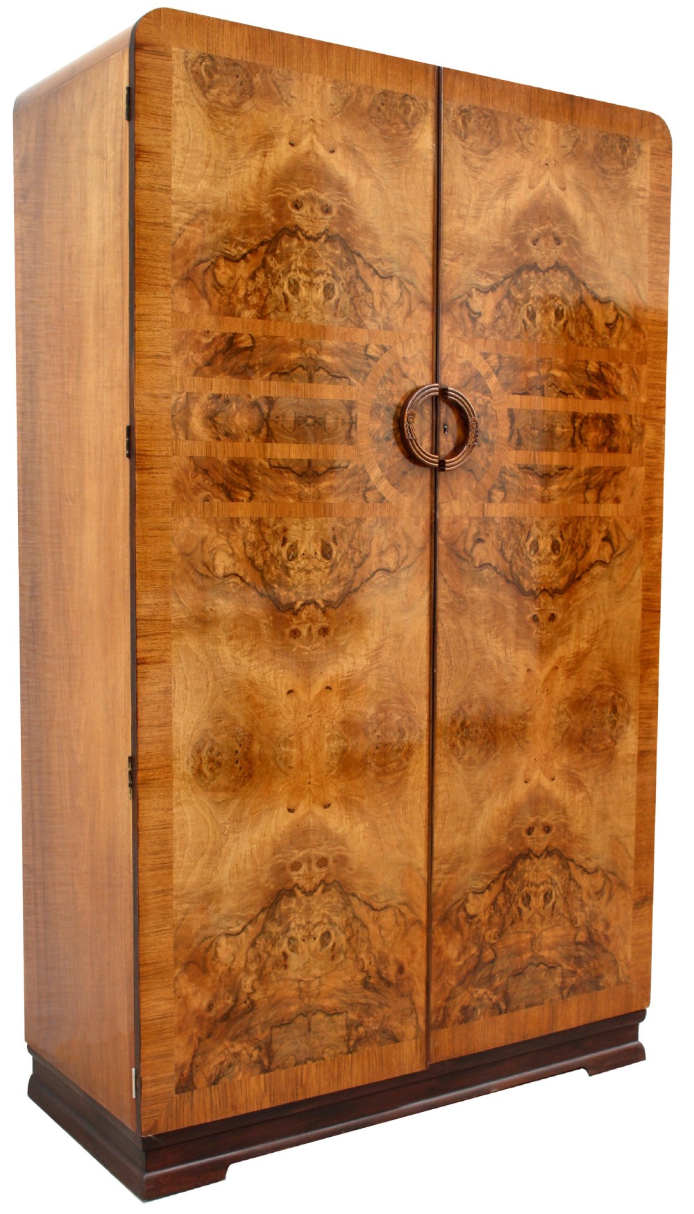 Art Deco Highly Figured Walnut Double Wardrobe, c1930 View XVI