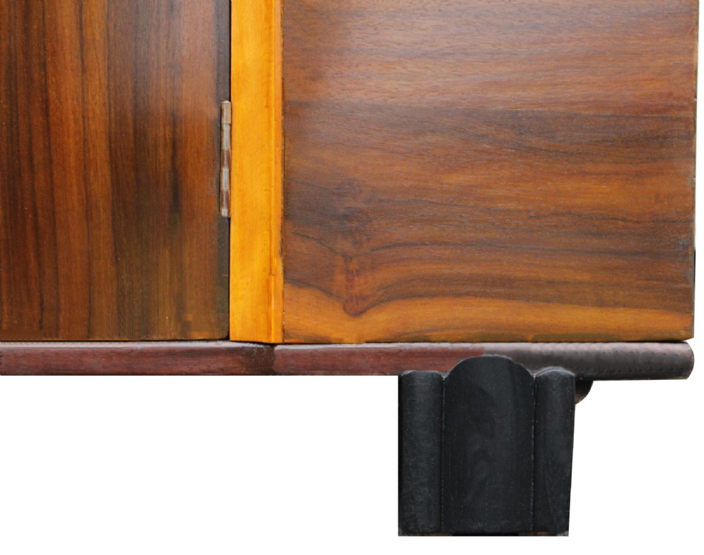 Art Deco American Walnut Modernist Double Wardrobe, c1930 View IV