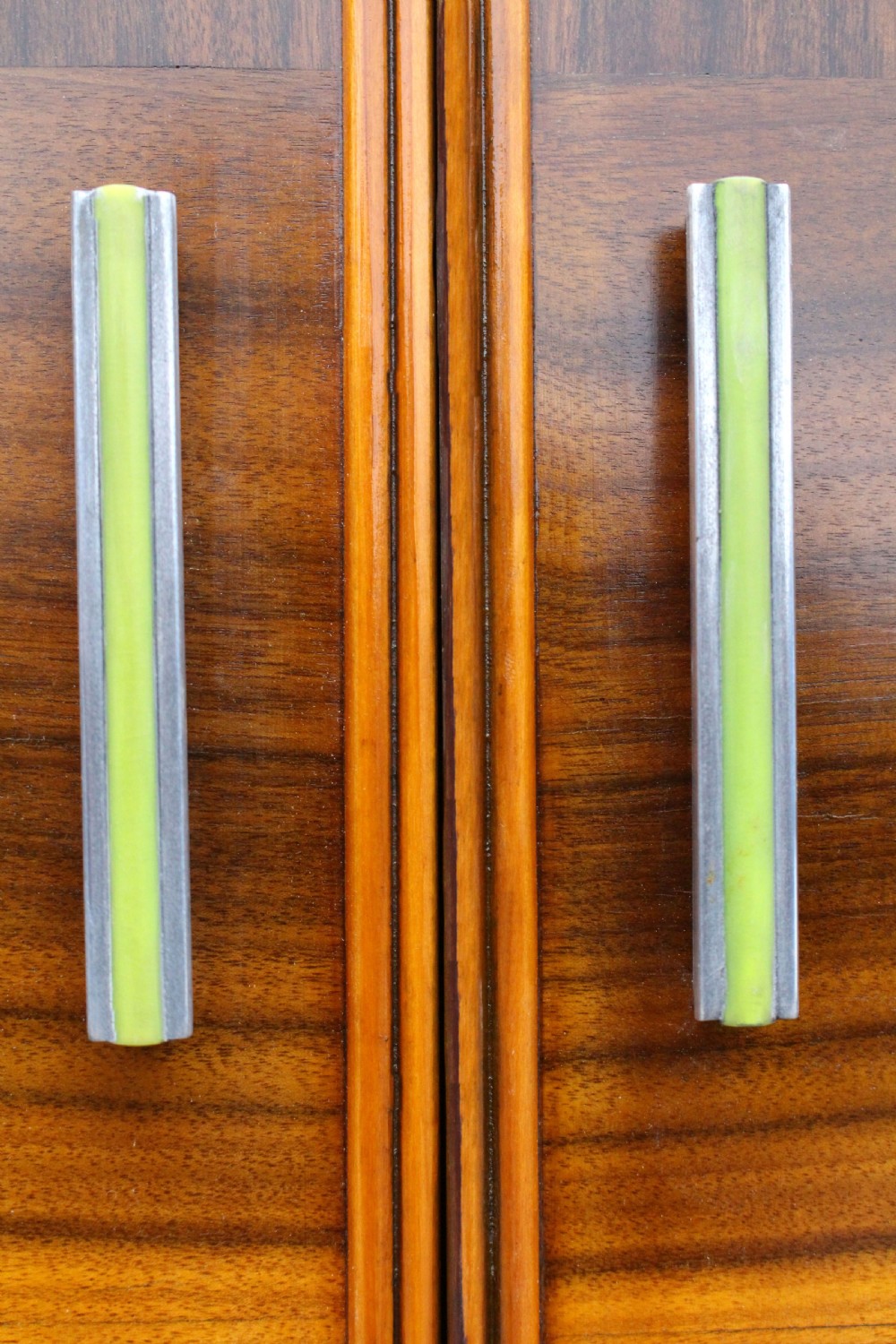 Art Deco American Walnut Modernist Double Wardrobe, c1930 View V