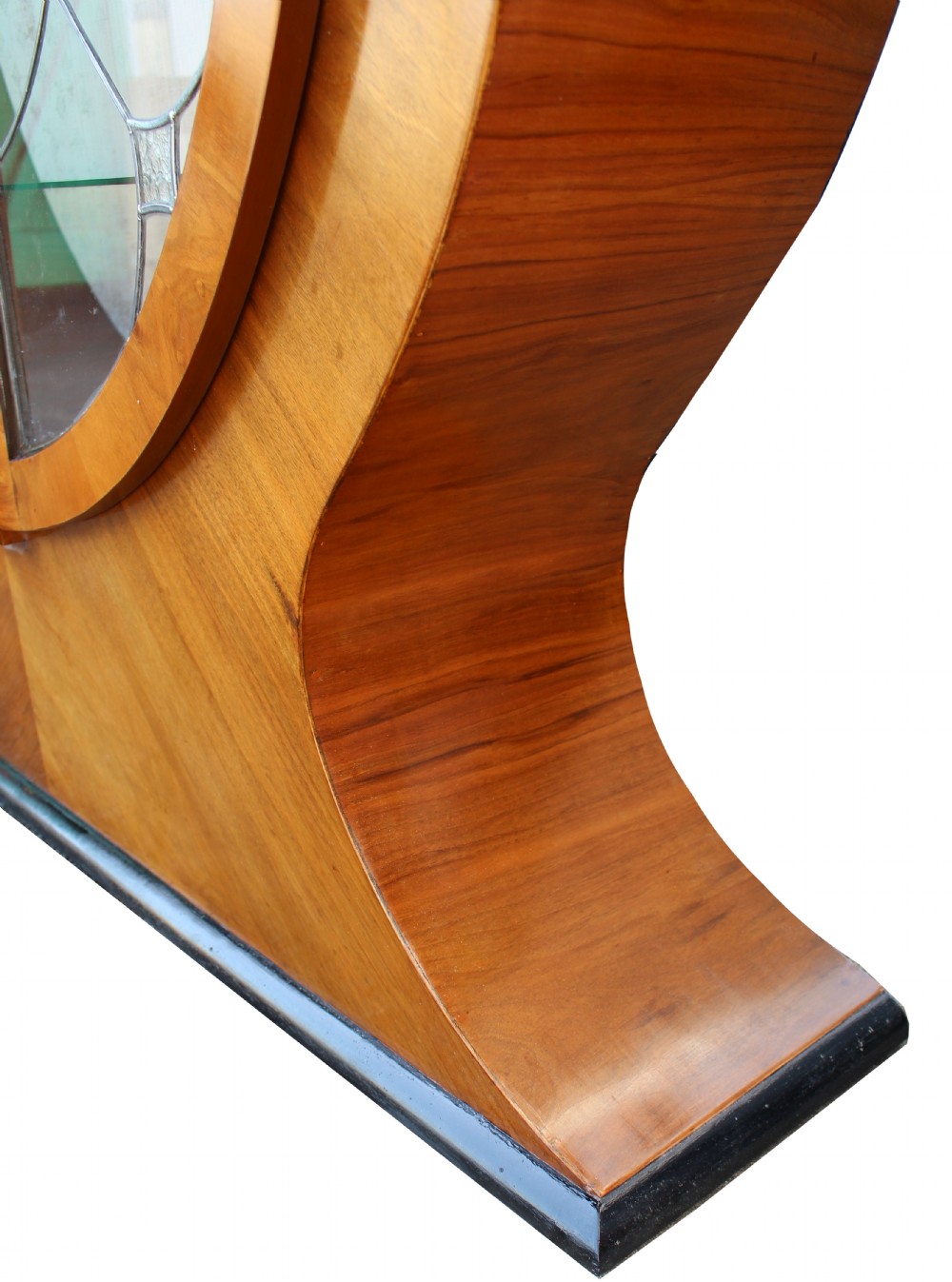 Art Deco Circular Display Cabinet in Walnut, c1930 View III
