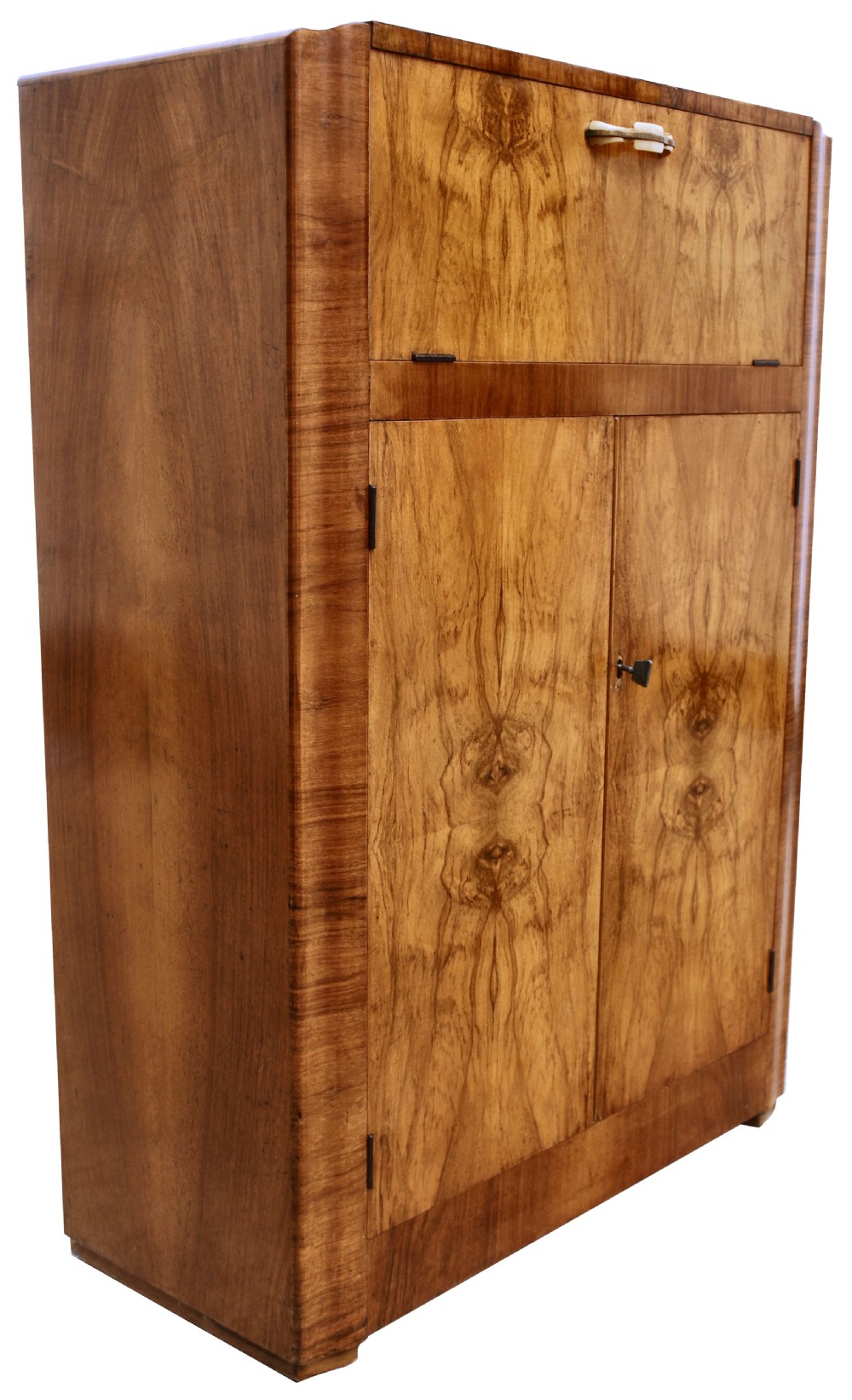 Art Deco Walnut Cocktail Cabinet, 1930's  View II
