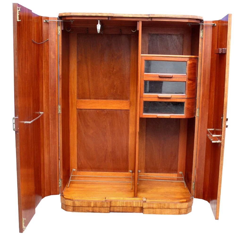 Art Deco High Quality Walnut Double Wardrobe, c1930 View III