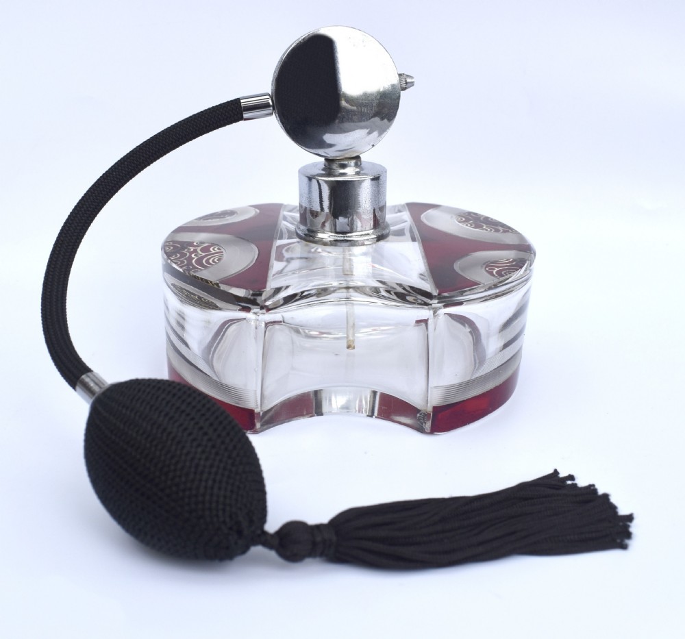 Art Deco Huge Crystal Perfume Atomizer, c1930 View III
