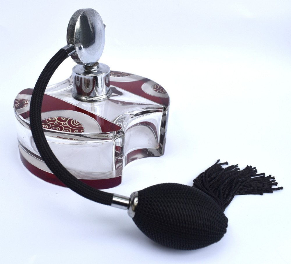 Art Deco Huge Crystal Perfume Atomizer, c1930 View VI