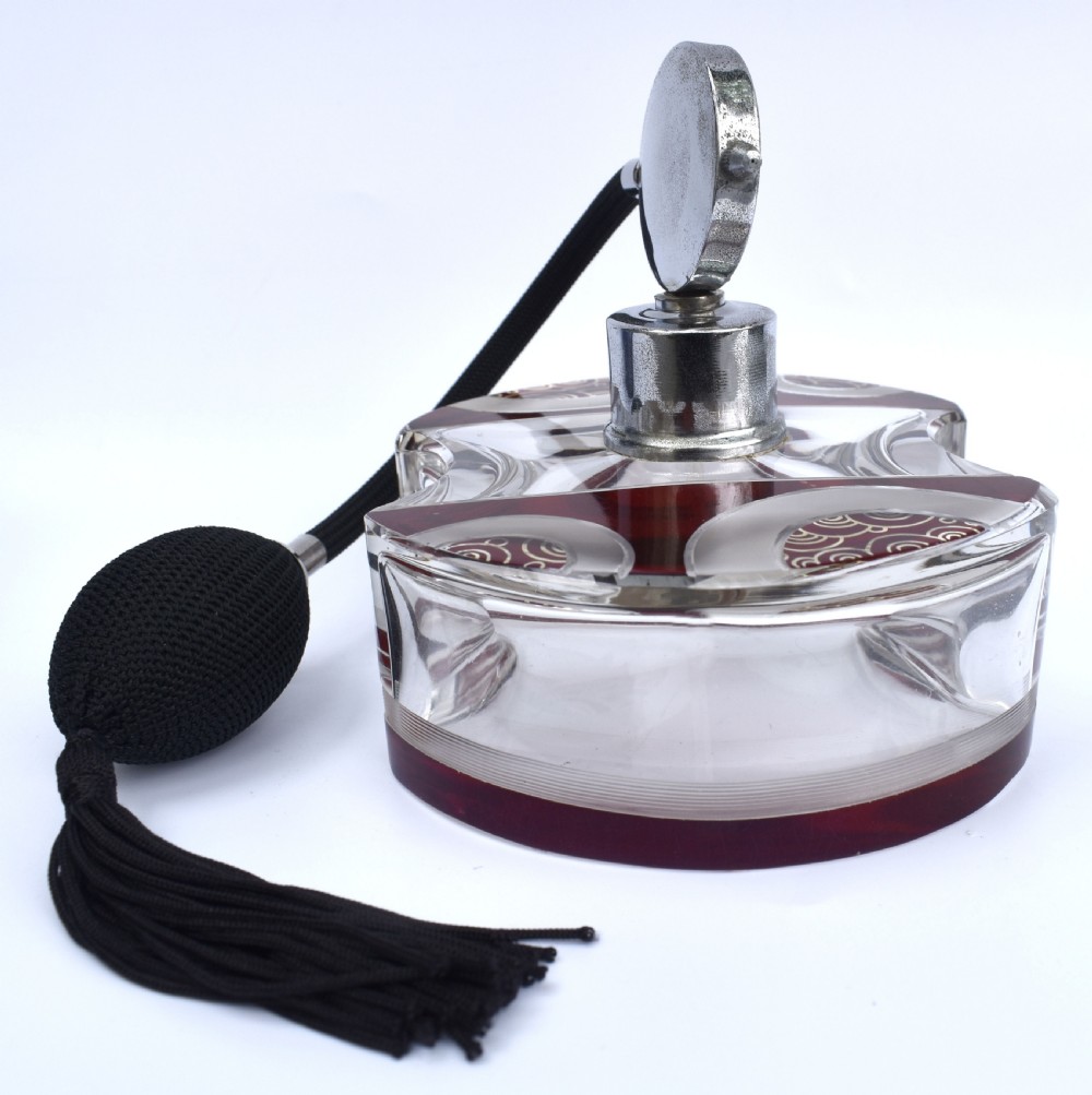 Art Deco Huge Crystal Perfume Atomizer, c1930 View XI