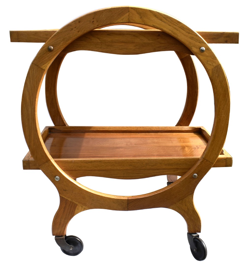 Art Deco Savoy Circular Drinks Trolley Cart, 1930s View V