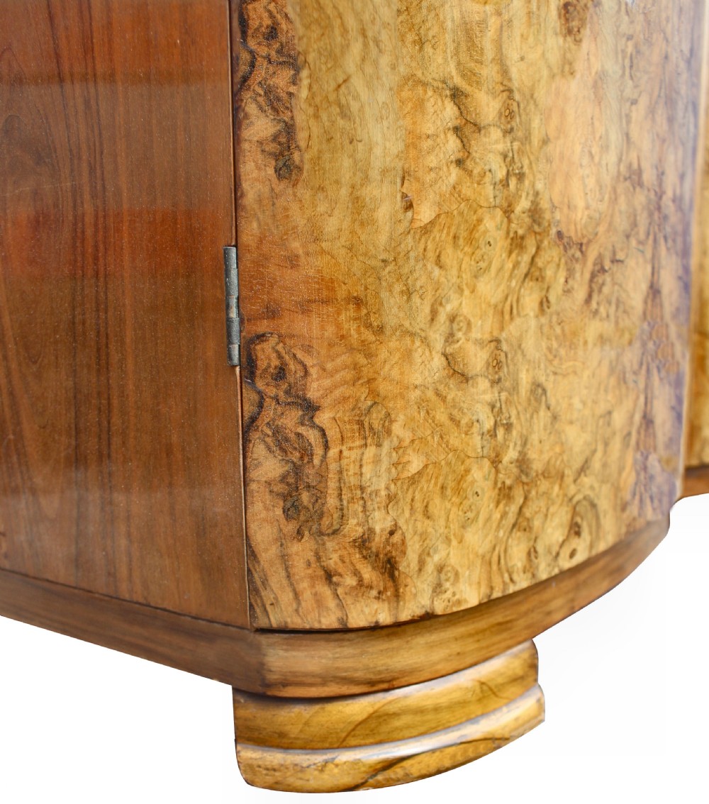 Art Deco Heavily Figured Walnut Double Wardrobe, c1930 View V