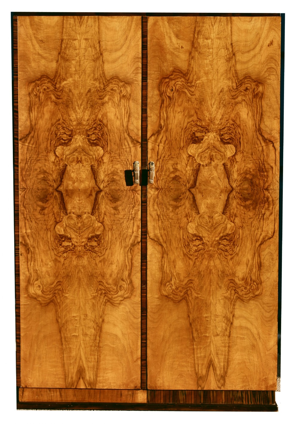 Art Deco Figured Walnut Double Wardrobe, c1930 View II