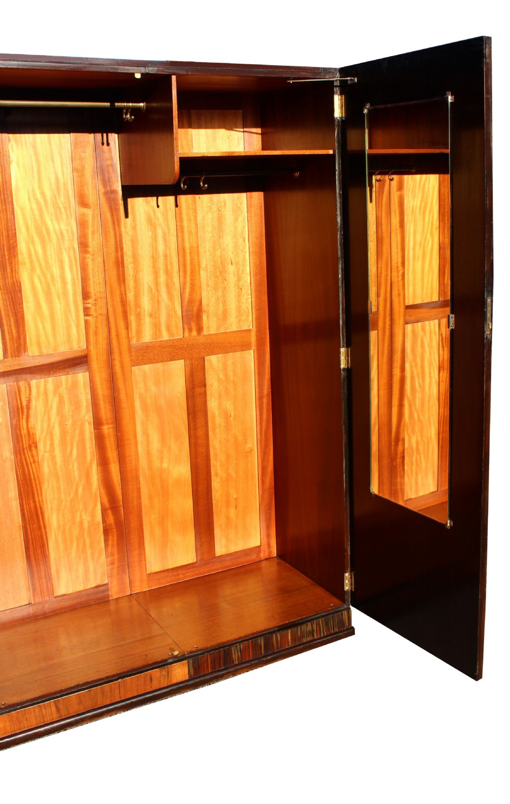Art Deco Figured Walnut Double Wardrobe, c1930 View III