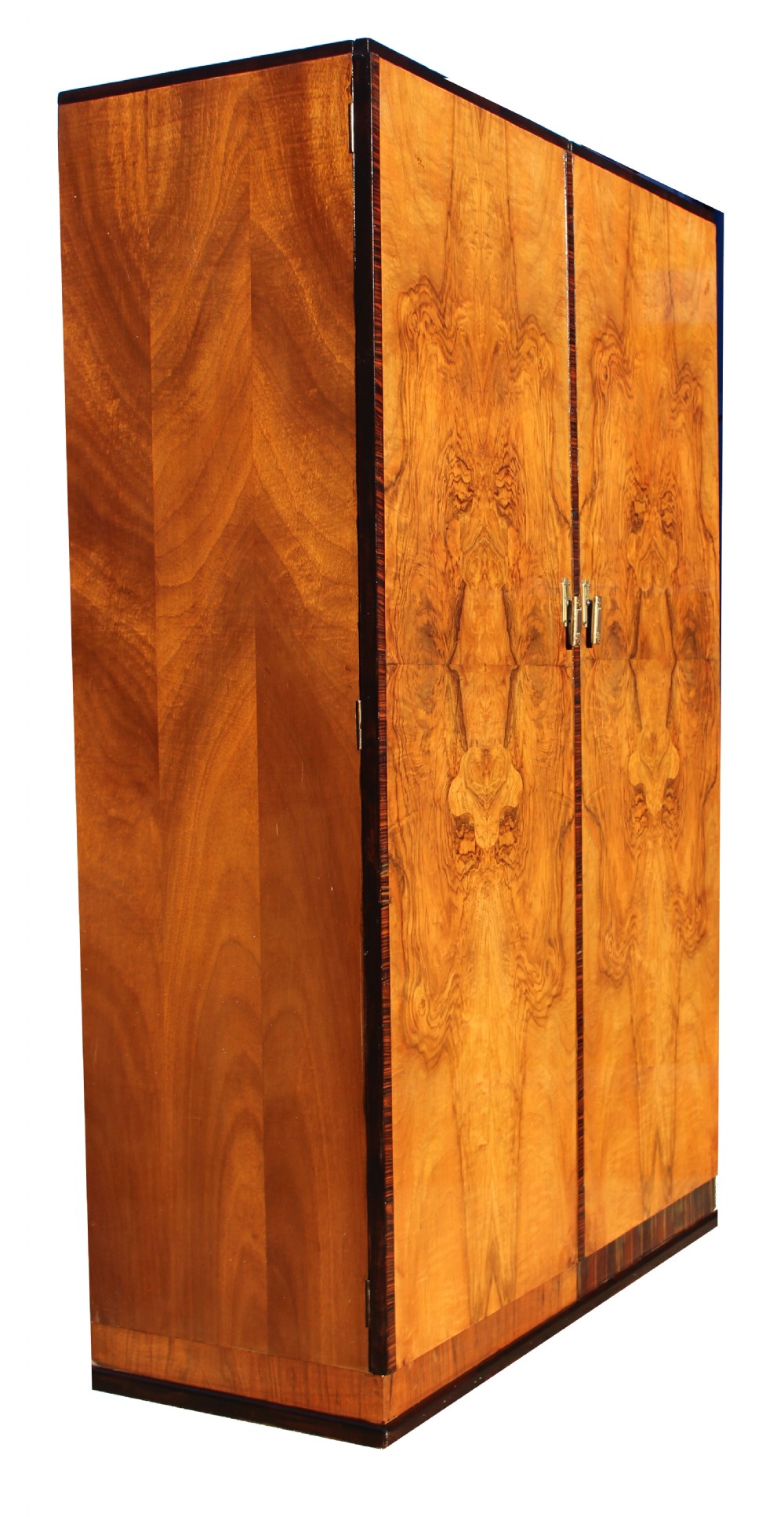 Art Deco Figured Walnut Double Wardrobe, c1930 View X