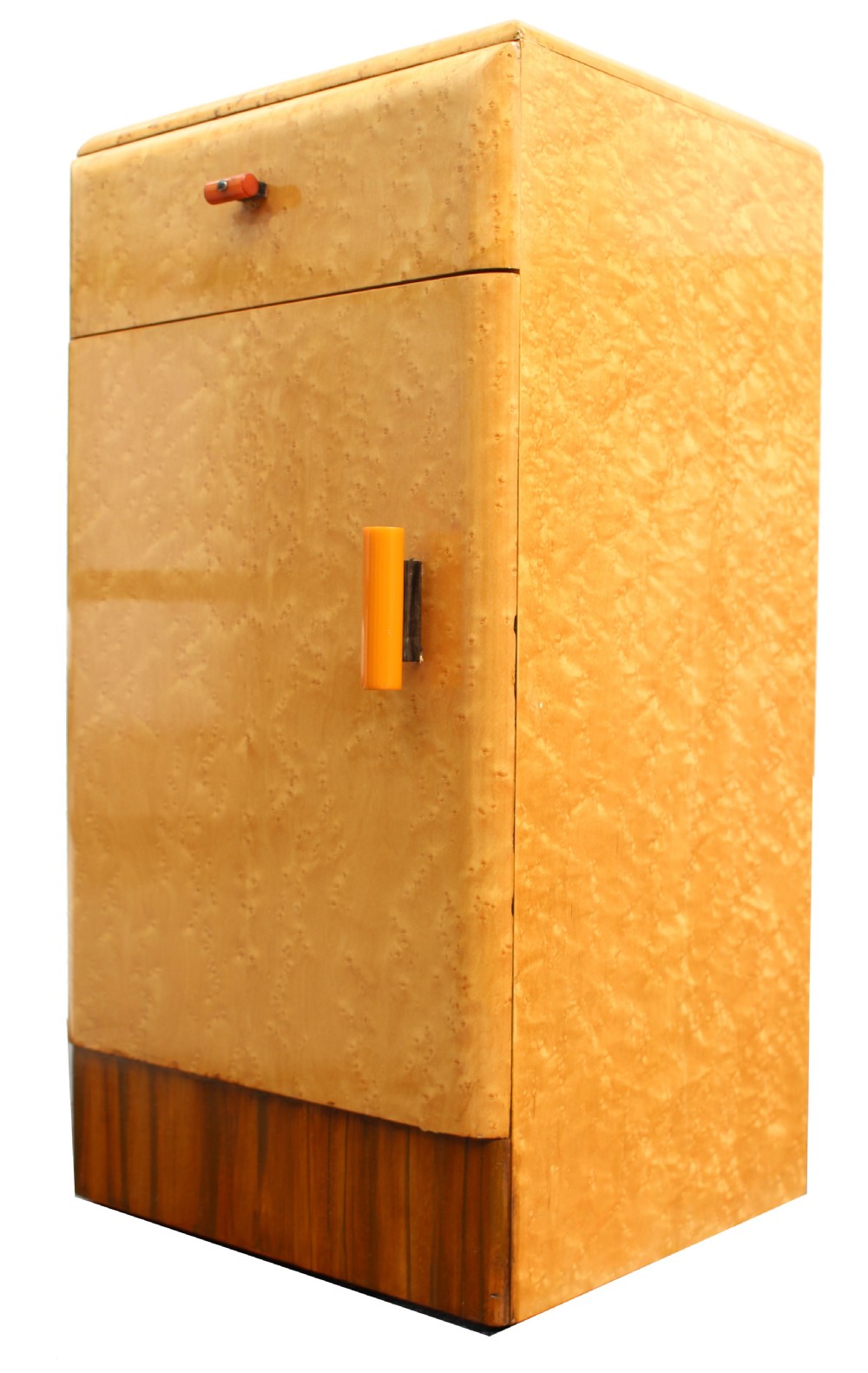 Art Deco Pair of Matching Bedside Cabinets in Blonde Maple, 1930s  View VI