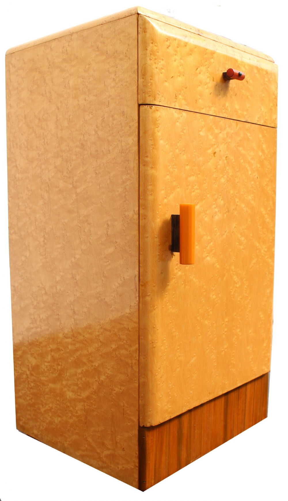 Art Deco Pair of Matching Bedside Cabinets in Blonde Maple, 1930s  View VII