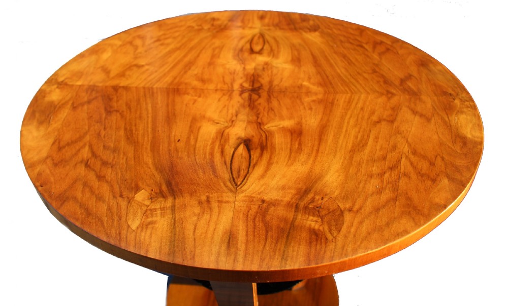 Art Deco Walnut Occasional Three Tier Table View V