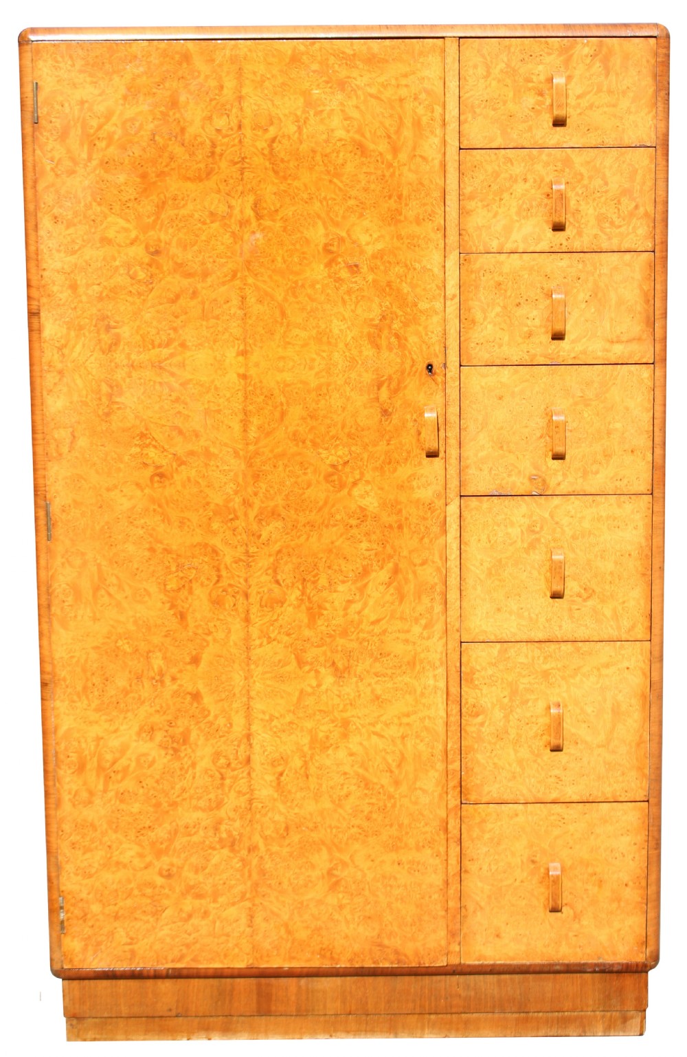 Art Deco Burr Walnut Compactum  Tallboy, c1930
