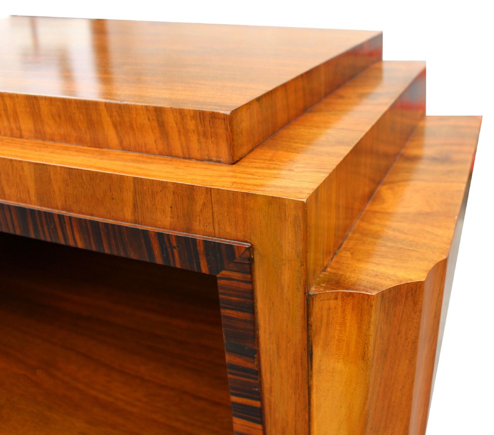 Art Deco Skyscraper Walnut And Macassar Secretaire, c1930 View III