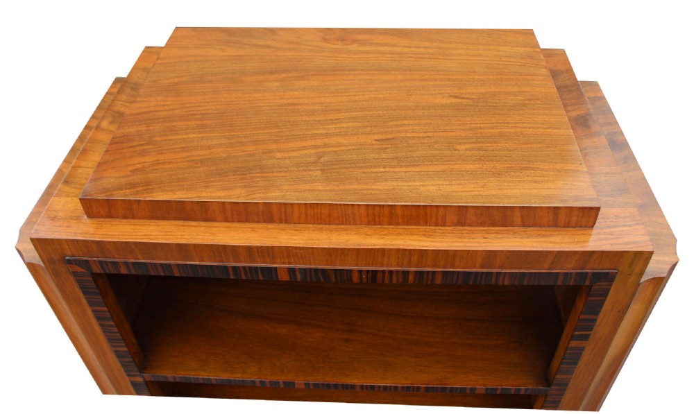 Art Deco Skyscraper Walnut And Macassar Secretaire, c1930 View IV