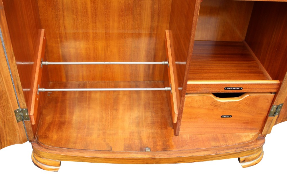 Art Deco Highly Figured Walnut Single Wardrobe, c1930 View VII