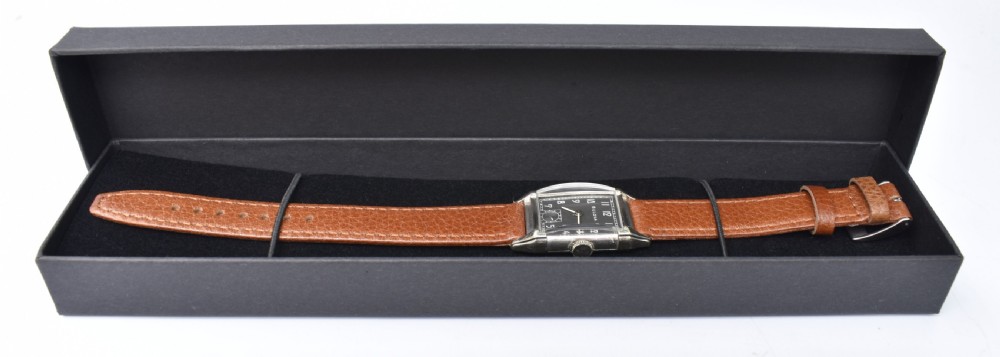 Art Deco Gents White Gold Filled Wrist Watch, Fully Serviced, By Bulova  View IV