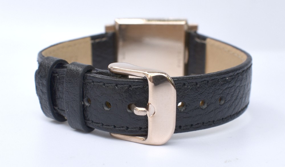 Art Deco 14k Rolled Rose Gold Gents Wristwatch, c1940, Bulova View V