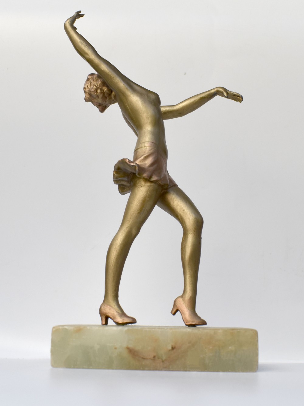 Art Deco Dancer Spelter Figure, c1930 View III
