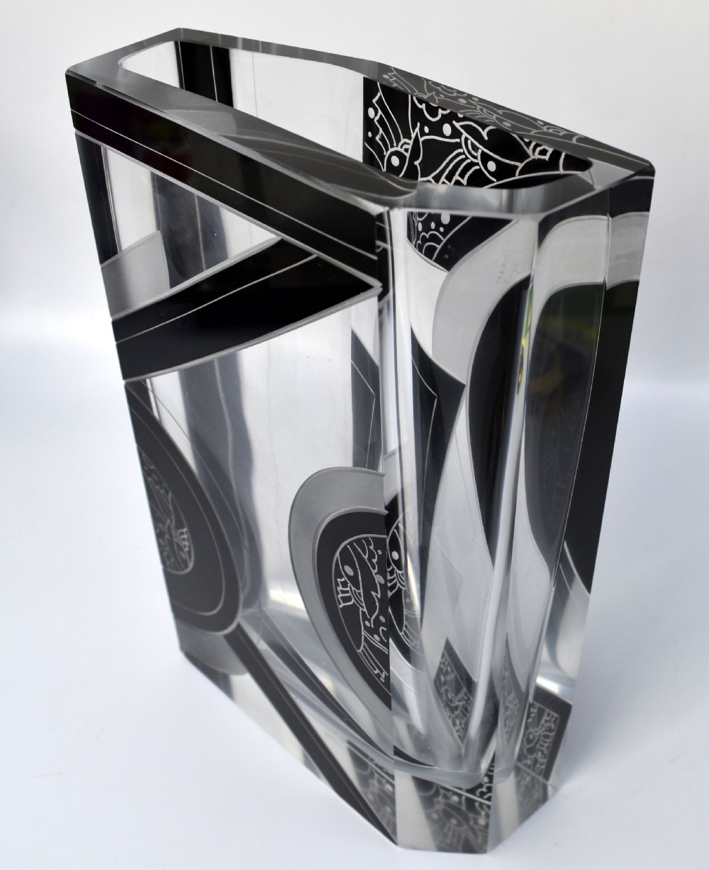 Art Deco Glass Vase By Karl Palda, c1930 View V