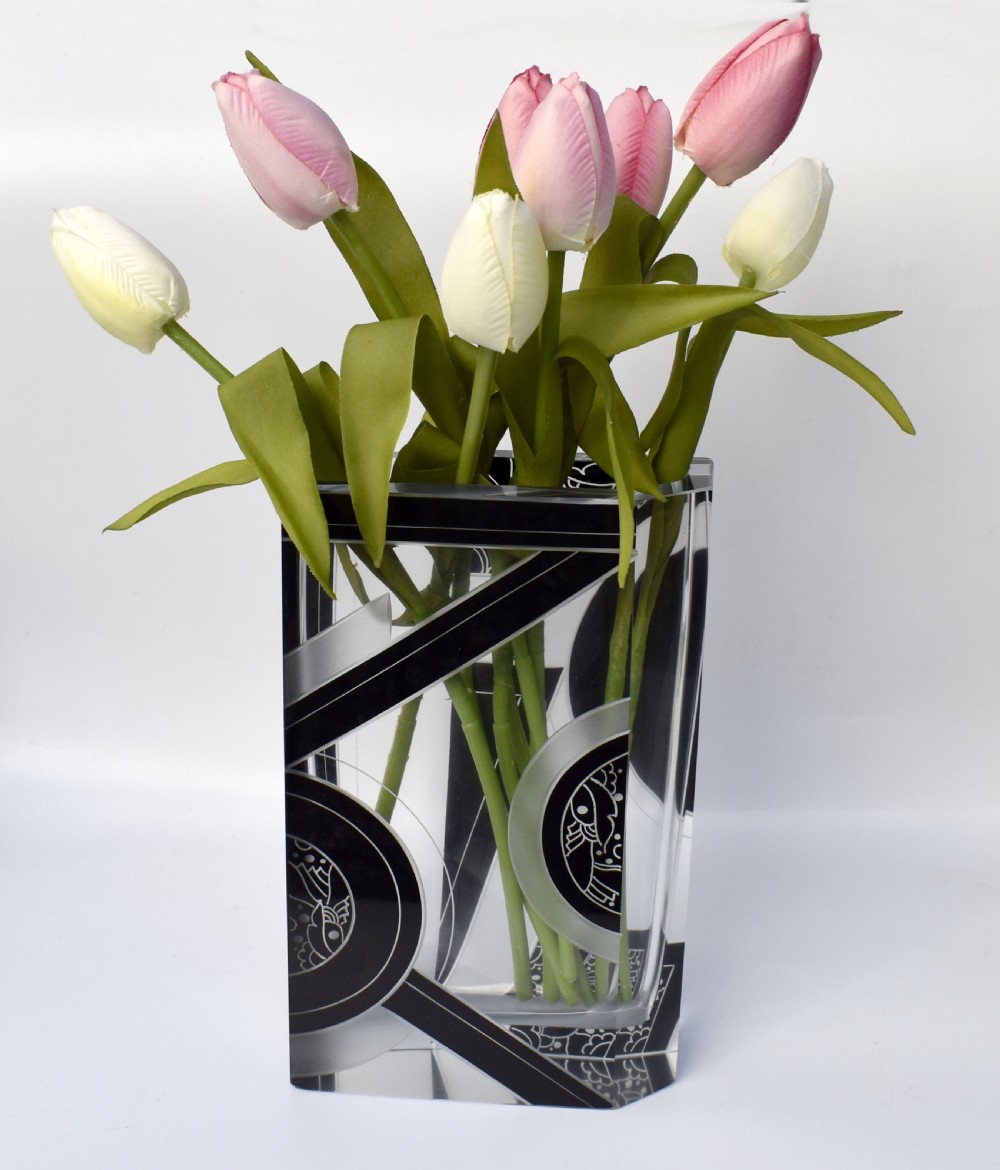 Art Deco Glass Vase By Karl Palda, c1930 View VII