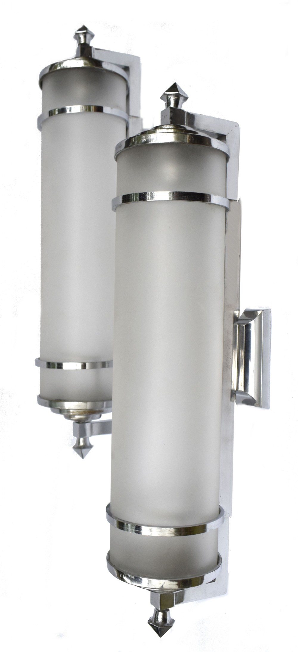 Art Deco Matching Pair of Modernist Wall Lights, c1930