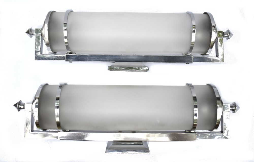 Art Deco Matching Pair of Modernist Wall Lights, c1930 View VII